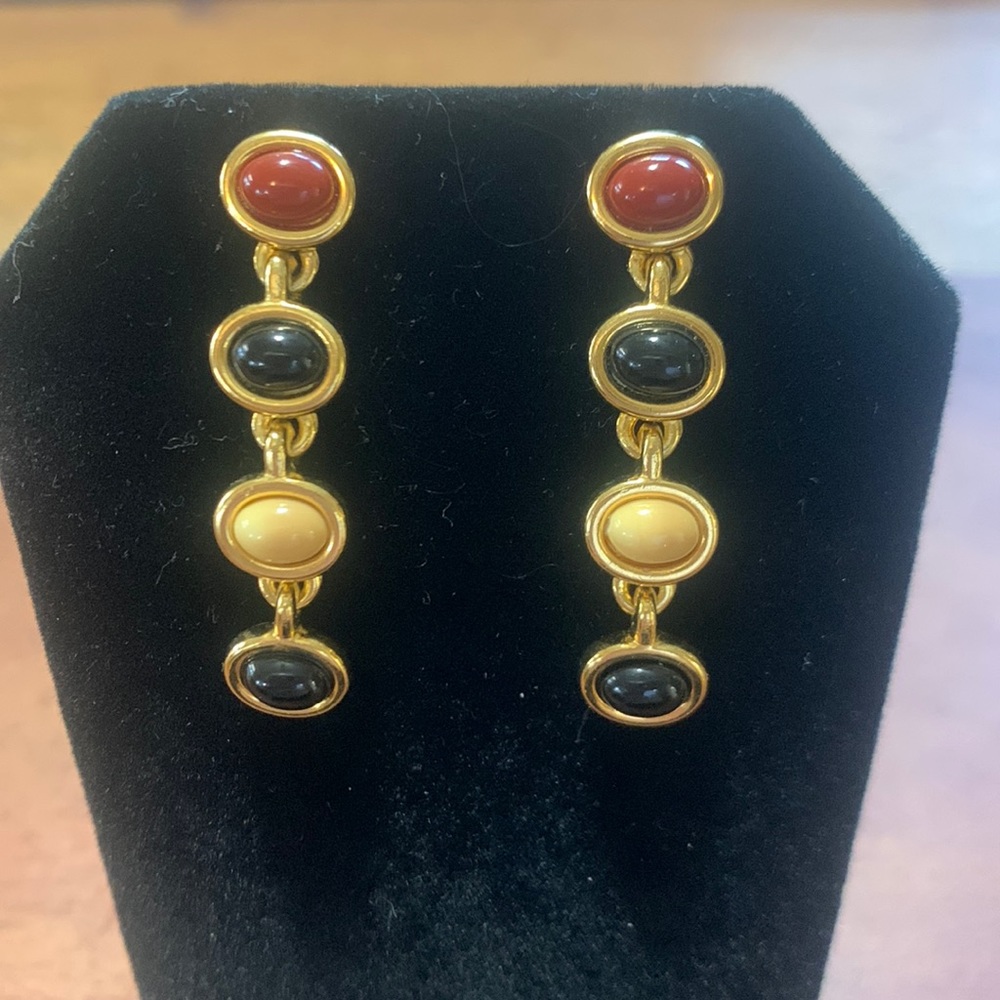 Gold tone Monet earrings